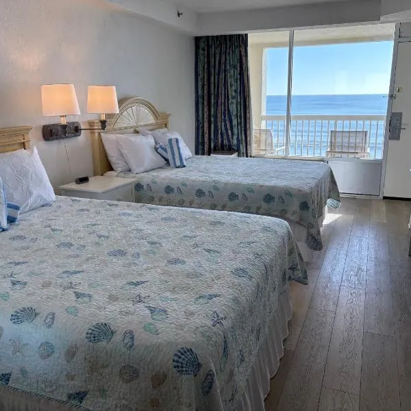 Cozy Ocean View Studio, pools are not open, hotel em Daytona Beach