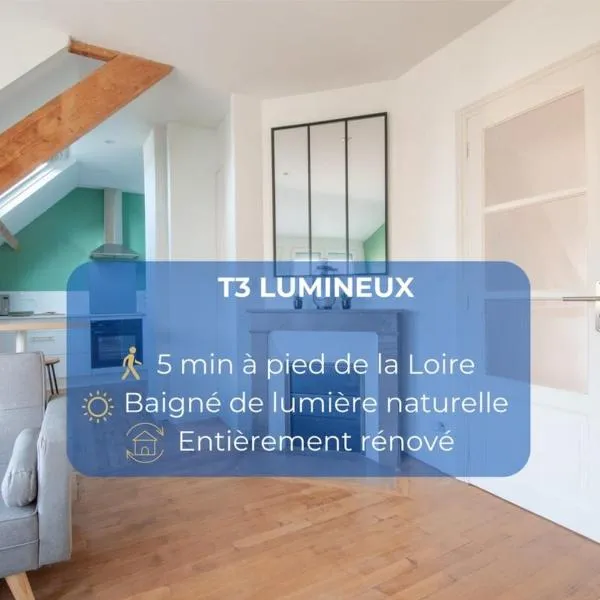 Bright 70m Apartment near City Center & the Loire, hôtel à Orléans