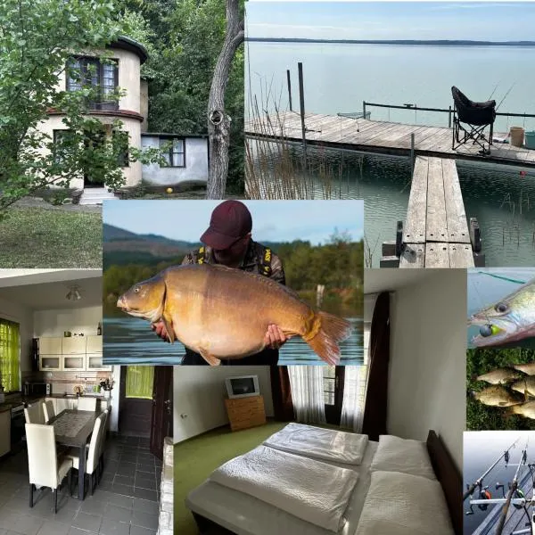 Retro Lakefront House With A Dock, hotell sihtkohas Balatonvilágos