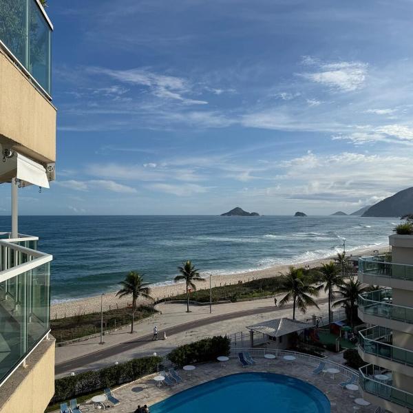 Apto vista mar finamente decorado praia do recreio no villa del Sol residences