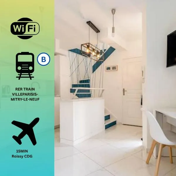 Location Professionnelle - Maison 2 à 4 personnes proche Disney-Astérix-CDG, hotel v destinácii Villeparisis
