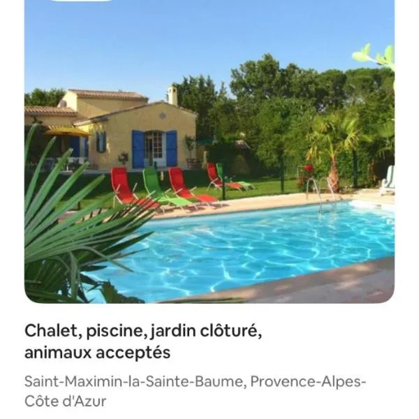 CHALET, PISCINE, JACUZZI,JARDIN CLOTURE, ANIMAUX Acceptés, hotel v destinaci Saint-Maximin-la-Sainte-Baume