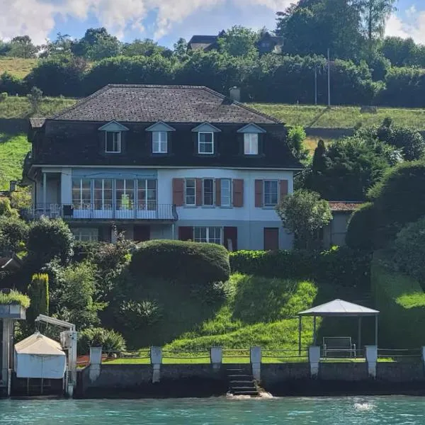 Wunderschöne Villa mit Privatstrand, hotel v destinaci Einigen