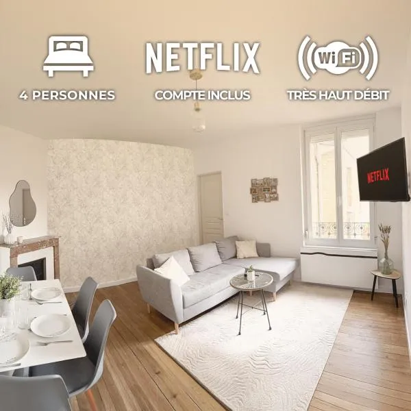 Spring - Centre-Ville - Gare - Spacieux - Netflix, hotel in Reims