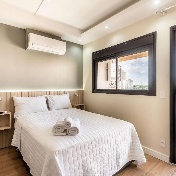 Studio c/ vista e academia no Brooklin - SB1406
