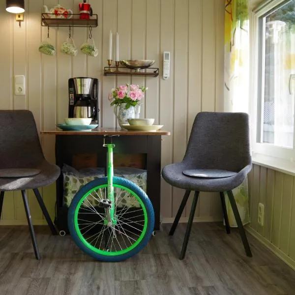 Ferienhaus Tinylausitz mit Kamin und Sauna, hotel en Steina