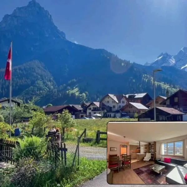 With Mountain View & Balcony Kitchen Parking, hotell i Kandersteg