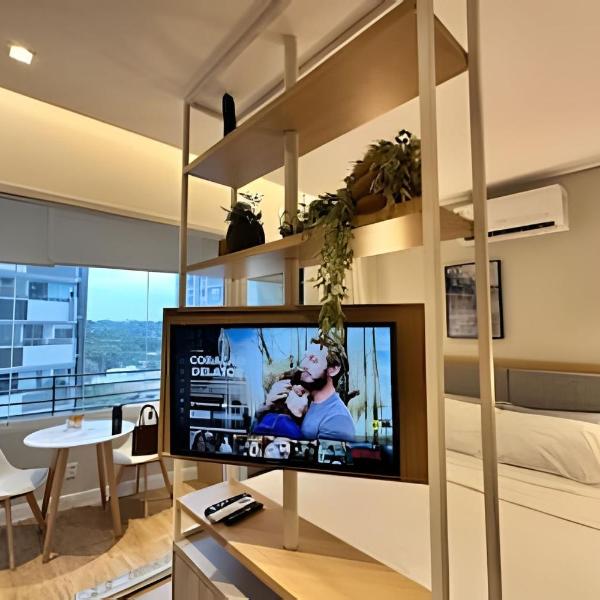 1209 - Studio com garagem, piscina e self check-in