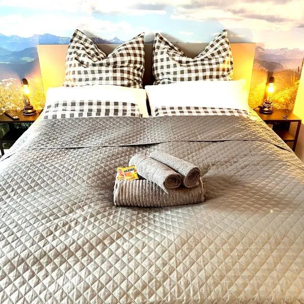 Exklusive FeWo AllgäuStern Steibis mit WLAN Sauna Kamin und Oberstaufen PLUS Card mit SKIPASS, Hotel in Oberstaufen