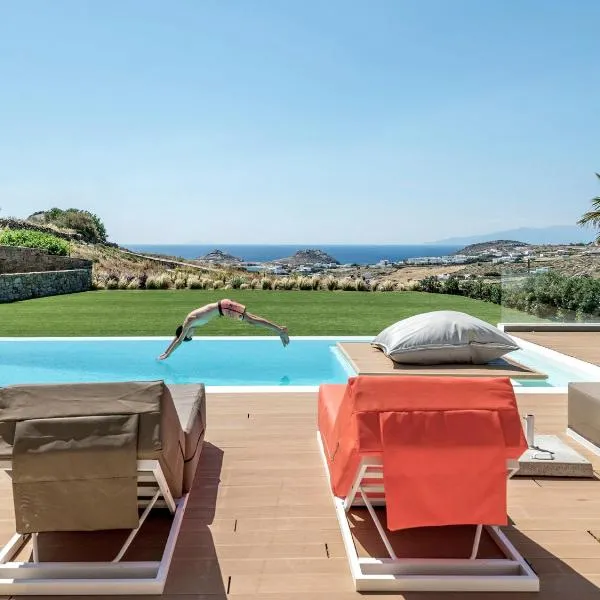 Villa Yasemin - Mykonos Paradise - Views - Pool - Large Garden, hotel di Kalafatis