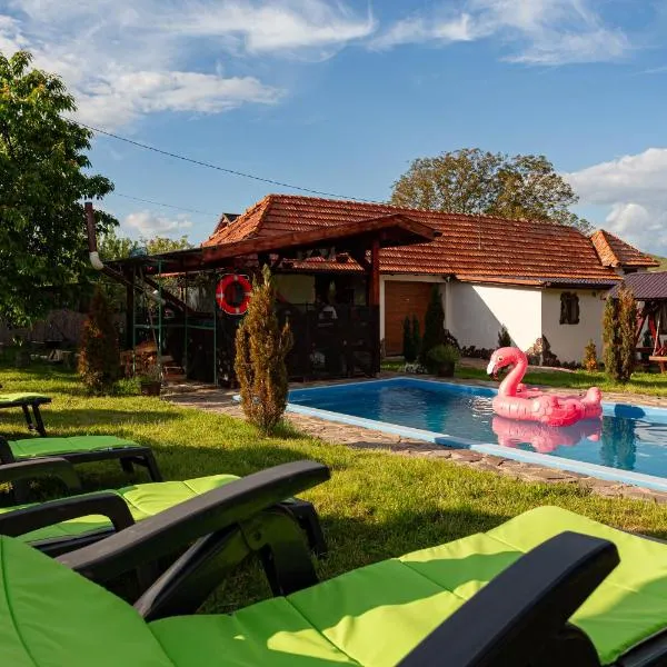 Nature-Surrounded Transylvanian Home with Pool, hotel em Damiş