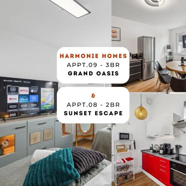 Harmonie Homes - Built in 2025 - Hotel-Quality Beds & Linen - Full Kitchen - Fiber WiFi - 4K Smart TV - 2 Balconies - Elevator - Free Private Parking - Near Augsburg - 20 Min via Autobahn to Munich-West, hotel in Dasing
