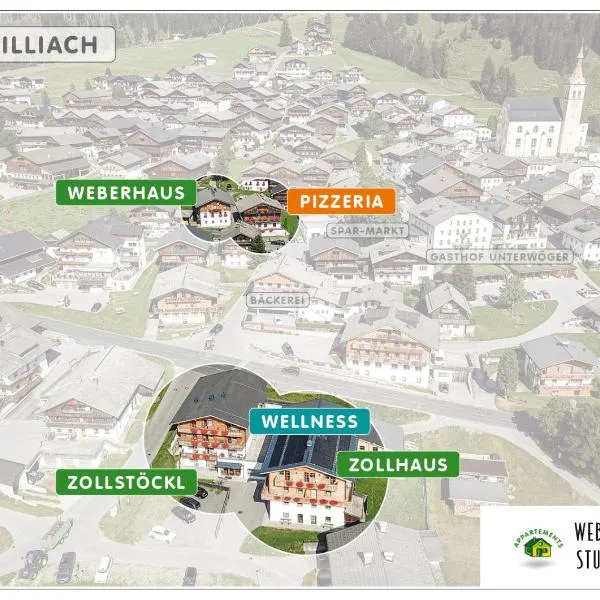 Weberstube Weberhaus Zollhaus Zollstöckl, hotel v destinaci Obertilliach