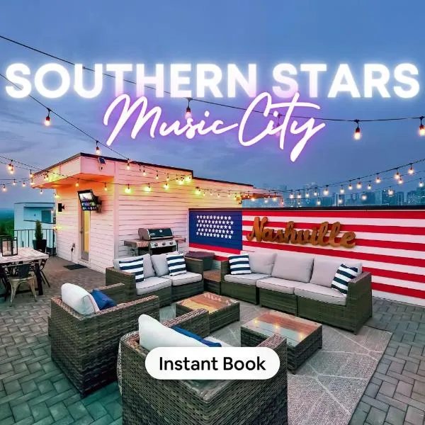 Rooftop Deck & Shuffleboard BBQ Near Downtown, hotel in Nashville