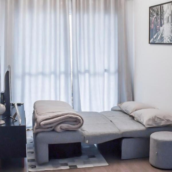 JH - 509 - Gleba com ar-condicionado na sala e quarto, sacada e piscina - Foto 3