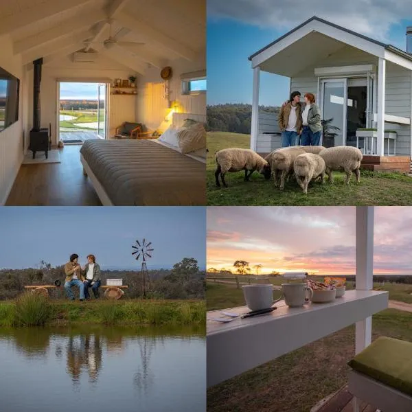 Banjos Cabin Gippsland - Luxury Eco Stay - King Bed, Pond Valley Views, Fireplace, hotel in Seaton