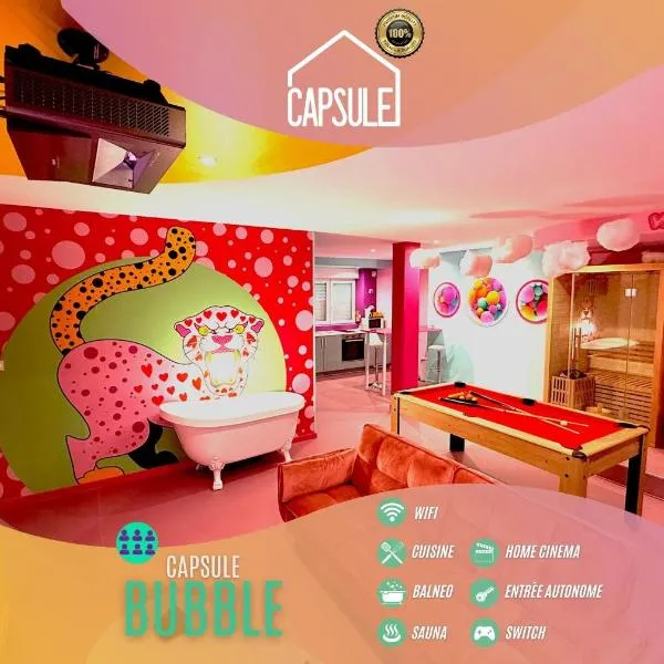 Capsule Bubble Jacuzzi Sauna Switch 2, hotel em Maubeuge