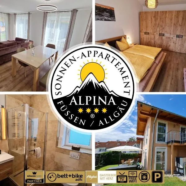 Alpina Sonnen-Appartements Füssen incl XL-Sonnen-Terrasse & Königscard, hotel in Füssen