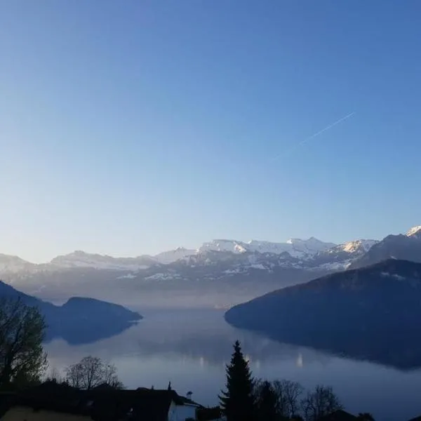 Ruhe-Oase mit traumhafter Sicht auf den Vierwaldstättersee, hotel din Weggis