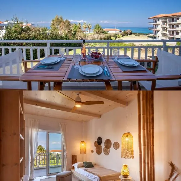 Calypso beach front apartment, hotel a Hanioti