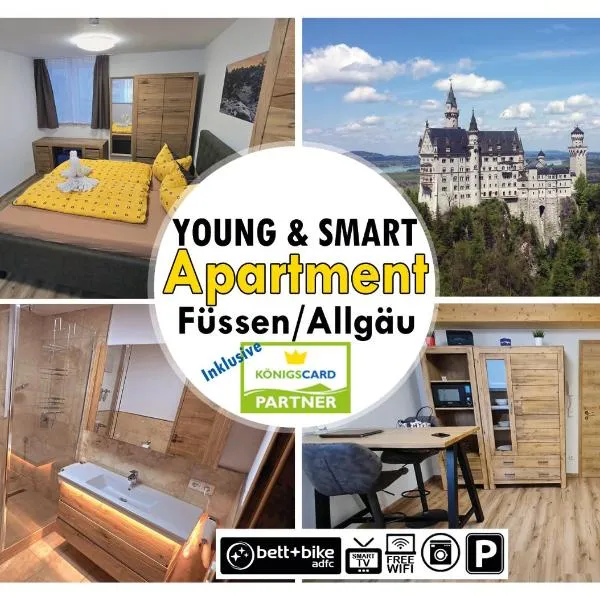 Young & Smart-Apartment inkl Königscard in Füssen Allgäu nahe Neuschwanstein, hotel a Füssen