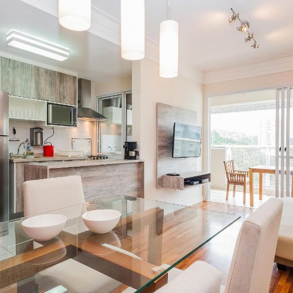 BHaus Morumbi IN Jardim Sul - 50m2 - Cama Queen - Linda Vista 12o andar - Apartamento 1 quarto com Varanda - Shopping Jardim Sul - Vaga de Garagem - Piscina - Academia - Acomoda 3 pessoas - IN1