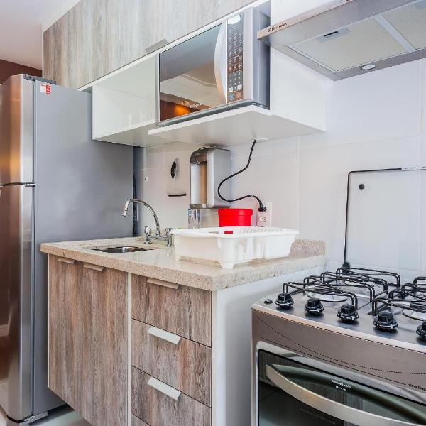 BHaus Morumbi IN Jardim Sul - 50m2 - Cama Queen - Linda Vista 12o andar - Apartamento 1 quarto com Varanda - Shopping Jardim Sul - Vaga de Garagem - Piscina - Academia - Acomoda 3 pessoas - IN1 - Foto 5