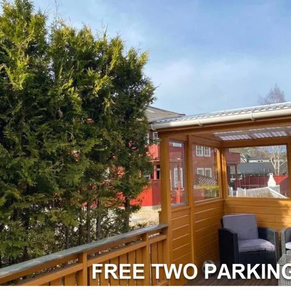 Kristiansand में, होटल Marikollen, spacious appartment with sunny veranda