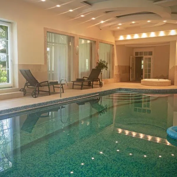 Luxury villa indoor pool Warsaw, hotel in Magdalenka