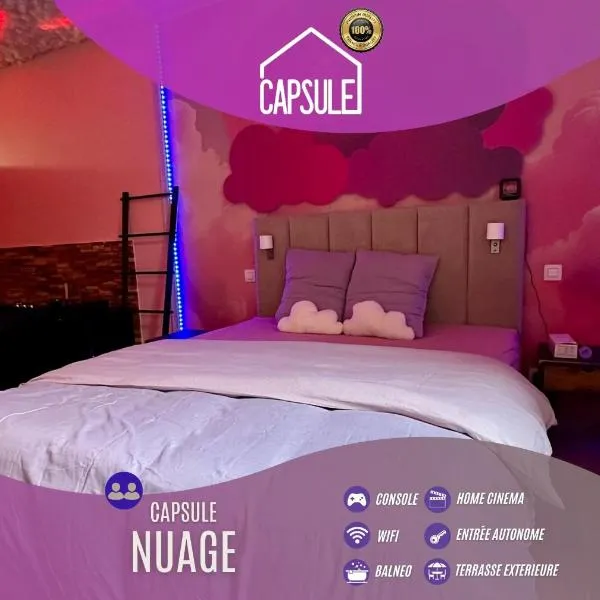 Capsule Nuage Jacuzzi Sauna, hotel in Fontaine-lʼÉvêque