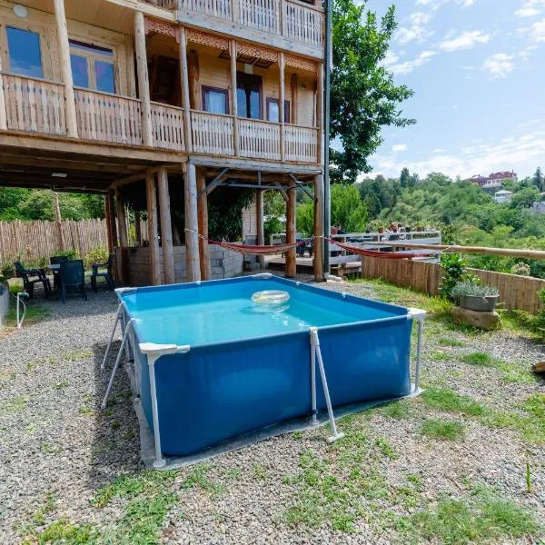 Private Treehouse for 10 Guests with Sea View & Plunge Pool, hotel in Ts'ikhisdziri
