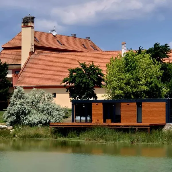 Residence Safari Resort - Lakeside Cabin，位于Borovany的酒店