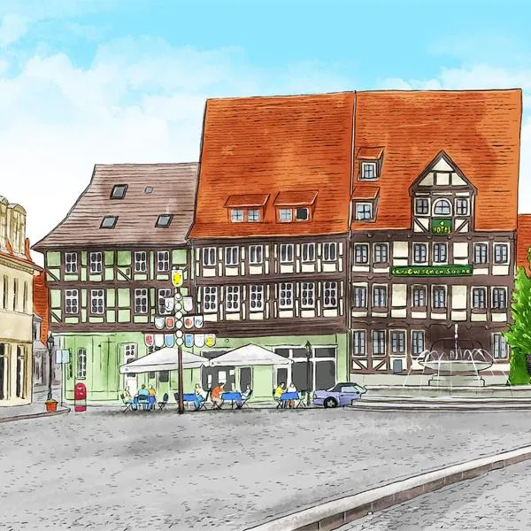 Hotel Zur Goldenen Sonne, hotel v destinaci Quedlinburg