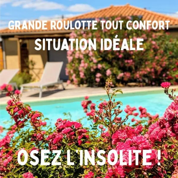 Roulotte de la Villa Font Vive - Tout équipée, tout confort, situation idéale Sud Ardèche, hotel in Grospierres