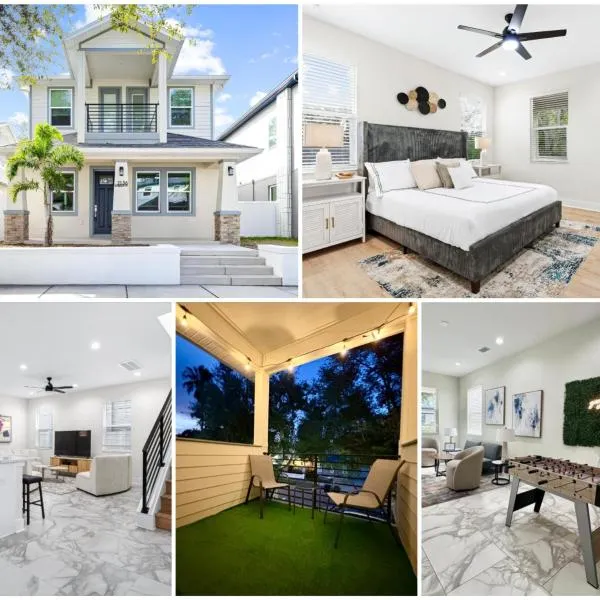 Spacious Modern 5-Bedroom House, Close to Downtown Tampa, hotel in Tampa