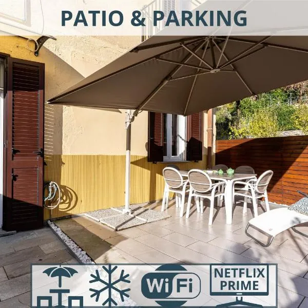 Patio & Parking - Self check-in & Remote access, hotel in Cernobbio