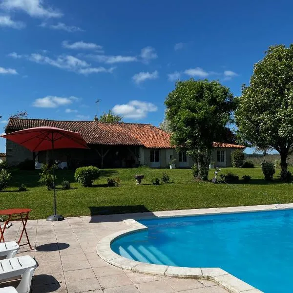 Maison de famille Magitte - charme, nature et piscine privée, hotel v destinaci Bardenac