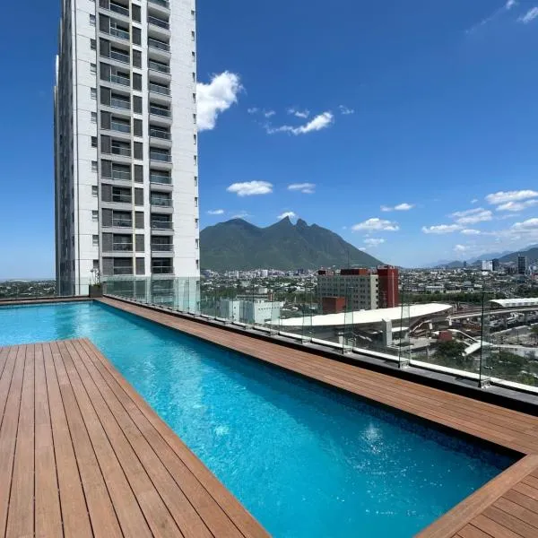 Lux Loft Apt Rio Santa Lucia King size, Swim Pool, Free Parking, Gym, Kids Club, hôtel à Monterrey