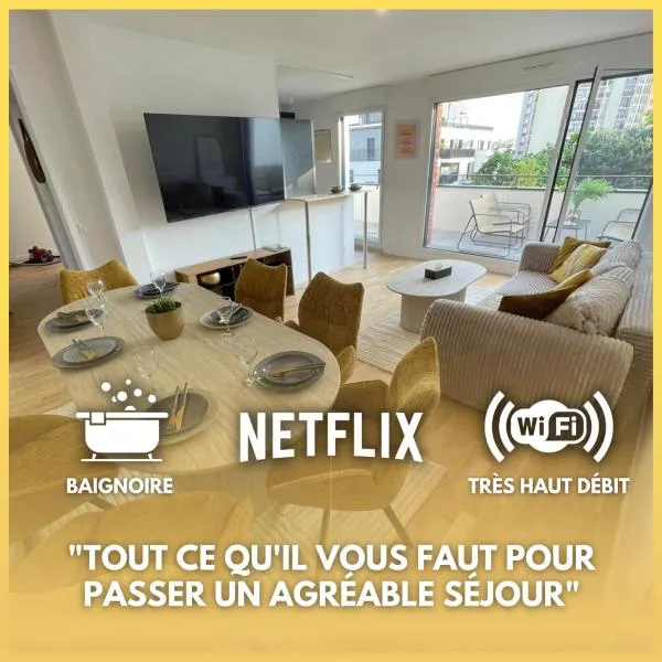 Superb 3 Bedroom near to Paris with Parking, hotel in Malakoff
