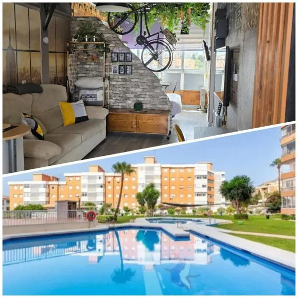 Saltillo Alto Gray Studio. Vistas al mar y piscina, hotel in Torremolinos