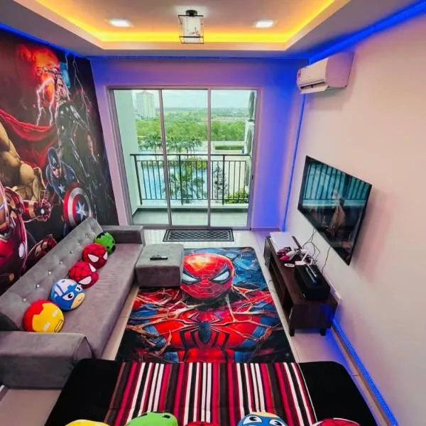 Marvel Theme Family Escape - Infinity Pool, Ps5, Indoor-Cinema with Balcony - M4, hotel in Bukit Mertajam