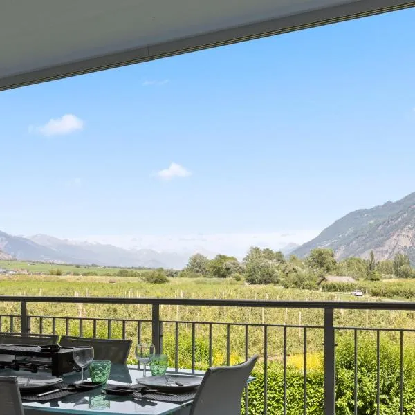 Détente Thermale à Saillon proche des bains, 4 personnes，薩永的飯店