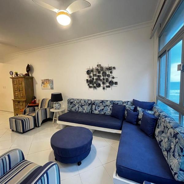 Apartamento vista mar 3 quartos ar condicionado Pitangueiras Guarujá