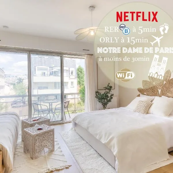 Bohemian Nuance - 15 min from Orly - Calme & Elégance, hotel en Antony