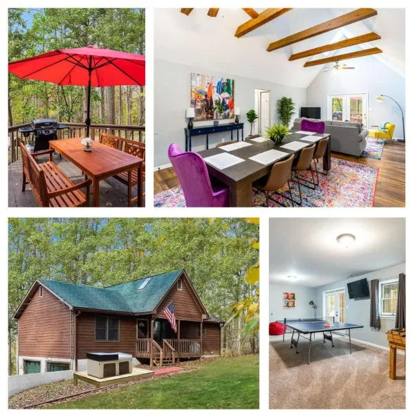 Hot Tub, Deck&Grill, Game Room, WiFi at Cute Cabin, hotel in Charles Town