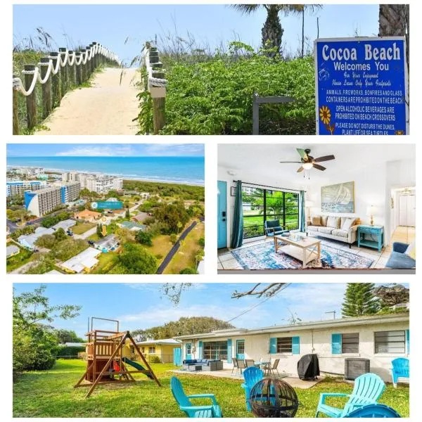 Beach House in Cocoa Beach - Steps to Beach - Game room - Backyard with Grill - Playground, hotel v destinaci Cocoa Beach