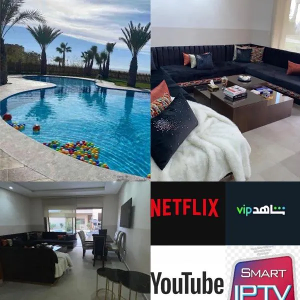 appartement beau rivage pied dans leau, hotel a Agadir nʼ Aït Sa