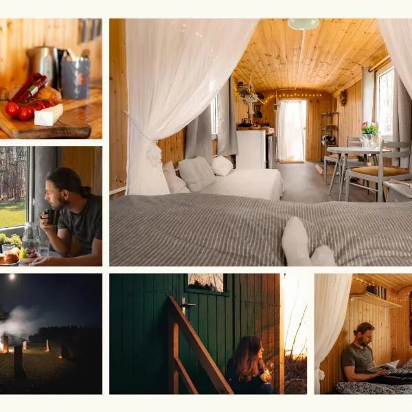 Maringotka Slaměnka u menhirového kruhu - U Slaměnky, hotel v destinaci Hněvětice