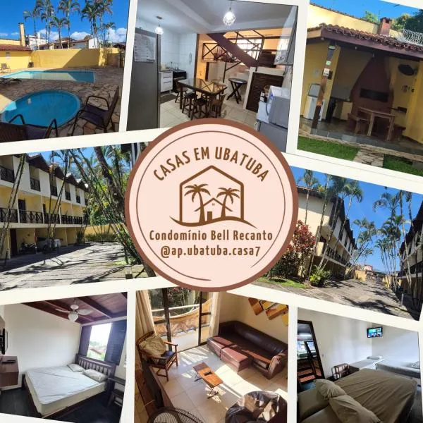 Casa 7 em Ubatuba no Centro Condomínio com Piscina e Churrasqueira, khách sạn ở Ubatuba
