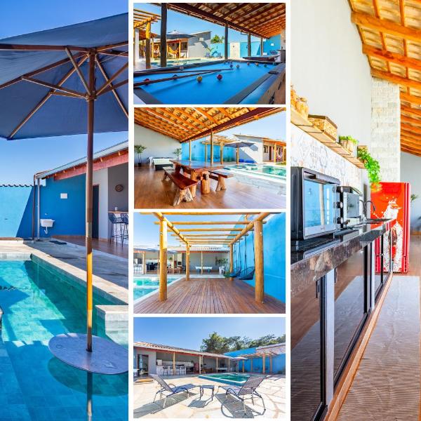Casa 16 pessoas • Piscina c/ prainha e hidro